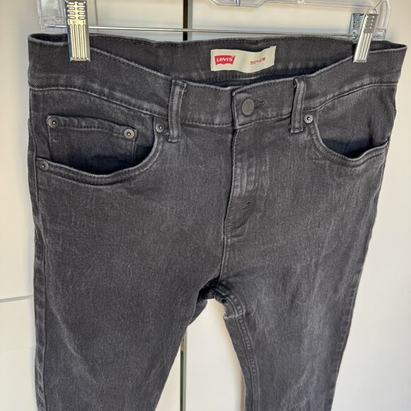 Levis 511 Slim Fit Tapered Leg Jeans Mens 30x30‎ Black Denim - Picture 1 of 6